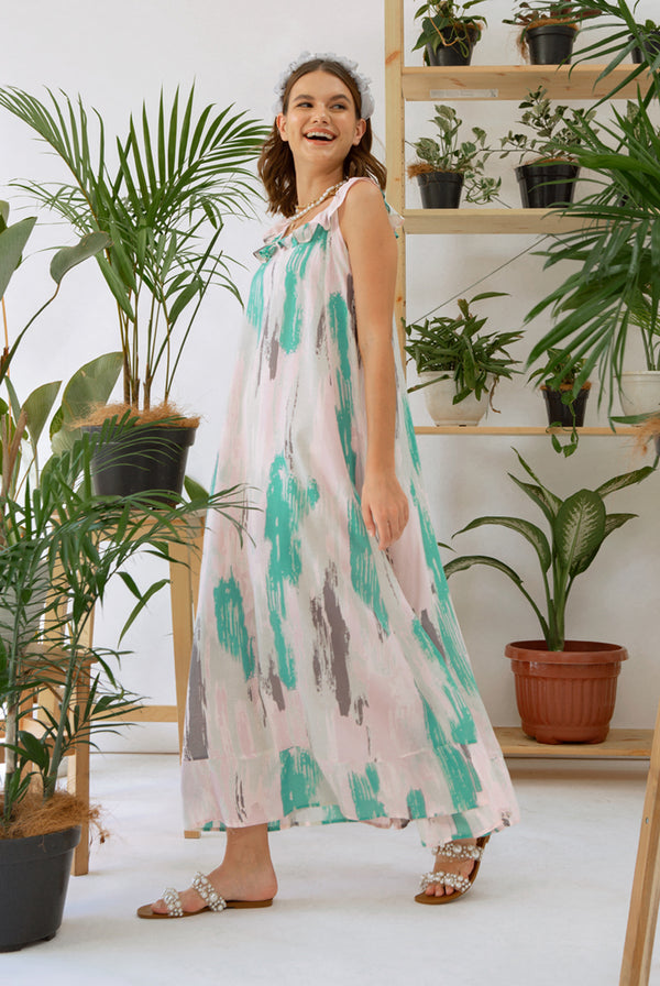 Valeria Dress Green Print